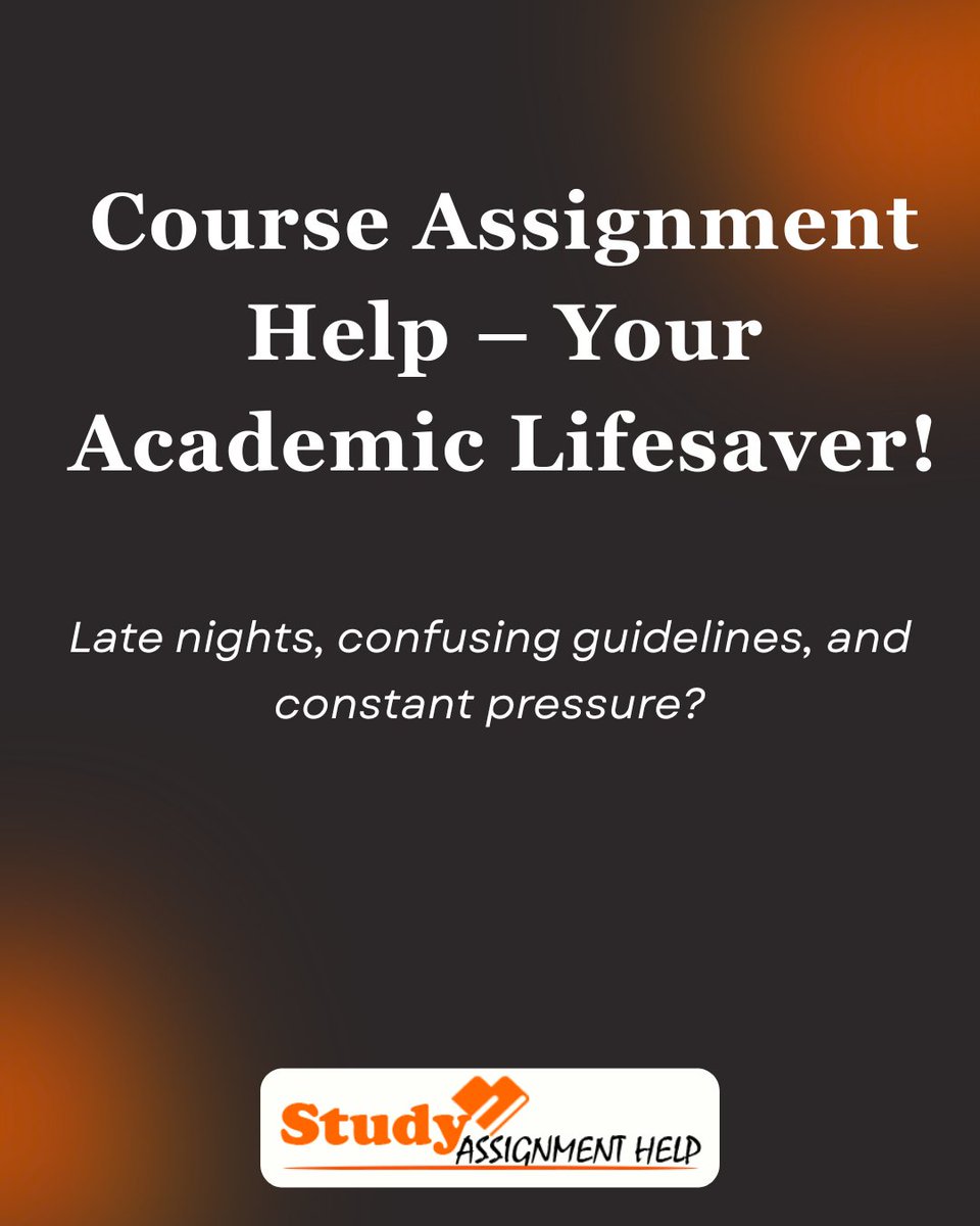 studyhelp_uk's tweet image. Stuck on your assignments? 
Let us handle the stress while you focus on what matters.
Visit- tinyurl.com/mv6r2jnj
#CourseAssignmentHelp #AssignmentSupport #AcademicHelp #StudentLife #PlagiarismFree #StudyHelp #UniversityStruggles #studyassignmenthelp