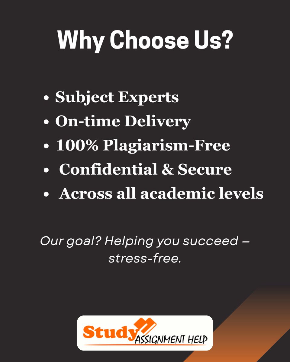 studyhelp_uk's tweet image. Stuck on your assignments? 
Let us handle the stress while you focus on what matters.
Visit- tinyurl.com/mv6r2jnj
#CourseAssignmentHelp #AssignmentSupport #AcademicHelp #StudentLife #PlagiarismFree #StudyHelp #UniversityStruggles #studyassignmenthelp