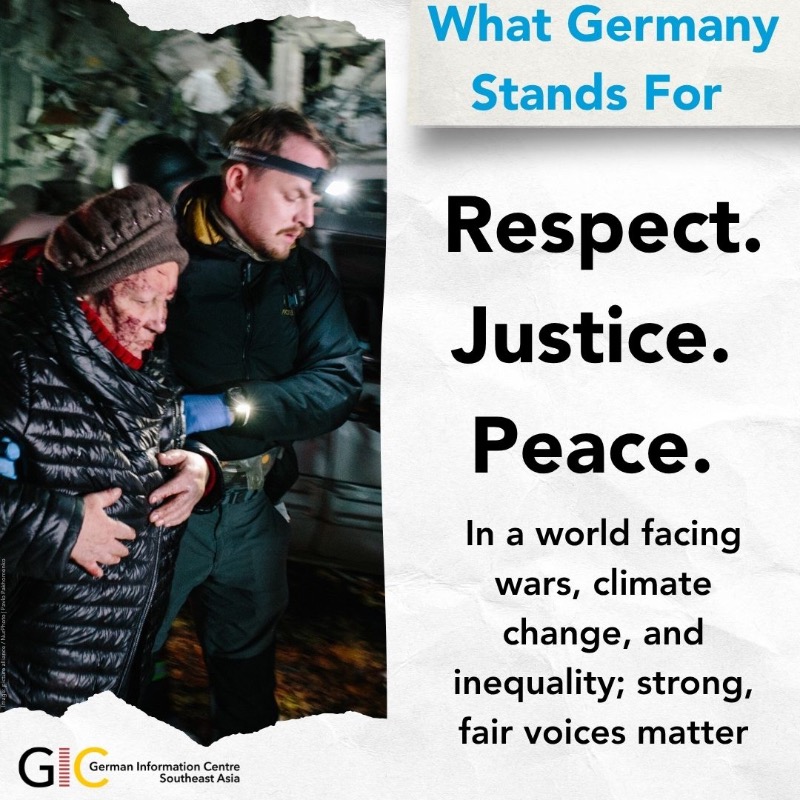 GermanyInSEAsia's tweet photo. Germany is ready to take a seat at the table. 

As a candidate for the United Nations Security Council (2027-2028), Germany supports a rules-based international order with the United Nations at its heart in order to jointly meet global challenges.

#GermanyForUNSC