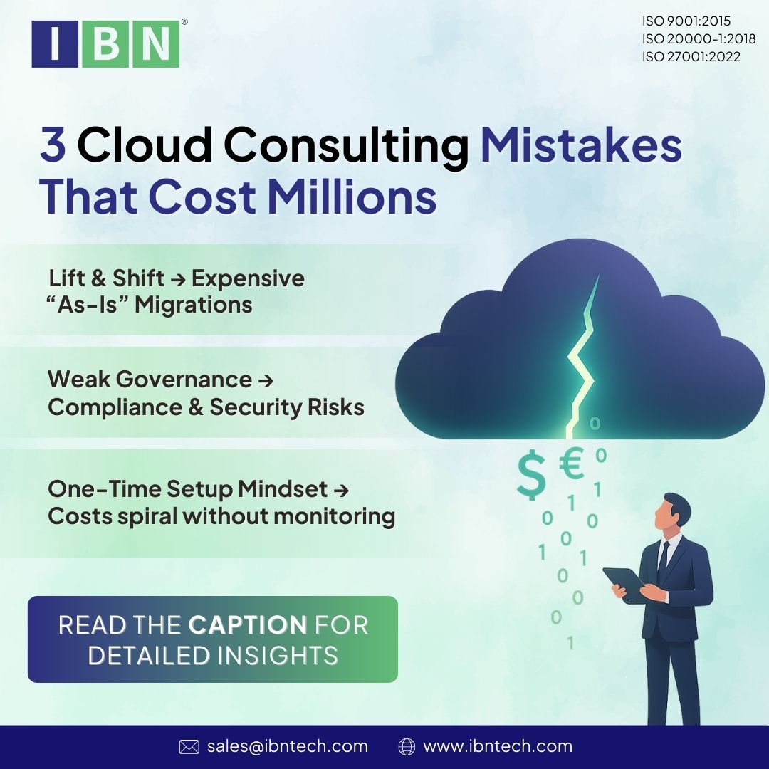 IBNTechnology's tweet image. Here’s what to avoid
1️⃣ Lift & shift isn’t optimization — it’s overspending in disguise.
2️⃣ Weak governance invites risk and compliance gaps.
3️⃣ Cloud isn’t “set it and forget it” — it needs ongoing care.
#CloudConsulting #CloudStrategy #CloudROI #DigitalTransformation