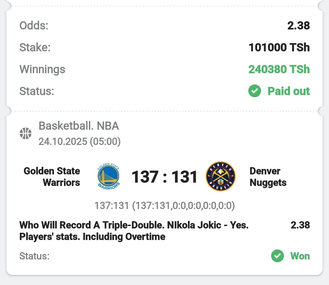 🎉💰✨...

2.3 ODDS ✅🎉
CASHED NBA PLAYER'S PROPS 🧞‍♂️🪄

NOTIFICATION ON FOR MORE PLAYER'S STATS 🏀⚽️

Jisajili na FANSPORT ujiunge nasi  On The Greener Side 🍀 

Registration Link - tinyurl.com/bdfx6f3n

PROMOCODE  -  GROOT