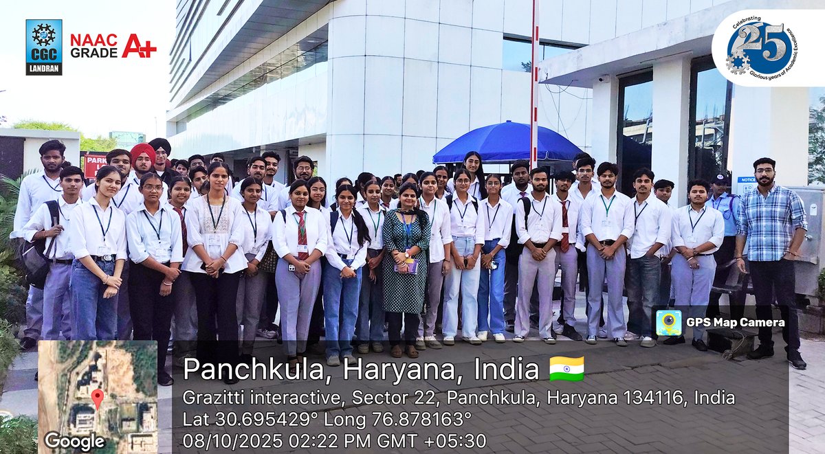 CGCPunjab's tweet image. CSE Dept., CGC College of Engineering, Landran students visited Grazitti Interactive, Panchkula for an insightful dive into Generative AI &amp;amp; Full Stack Development! 
A day filled with learning, innovation &amp;amp; real-world tech exposure! 

#CGCLandran #CSEDept #IndustrialVisit