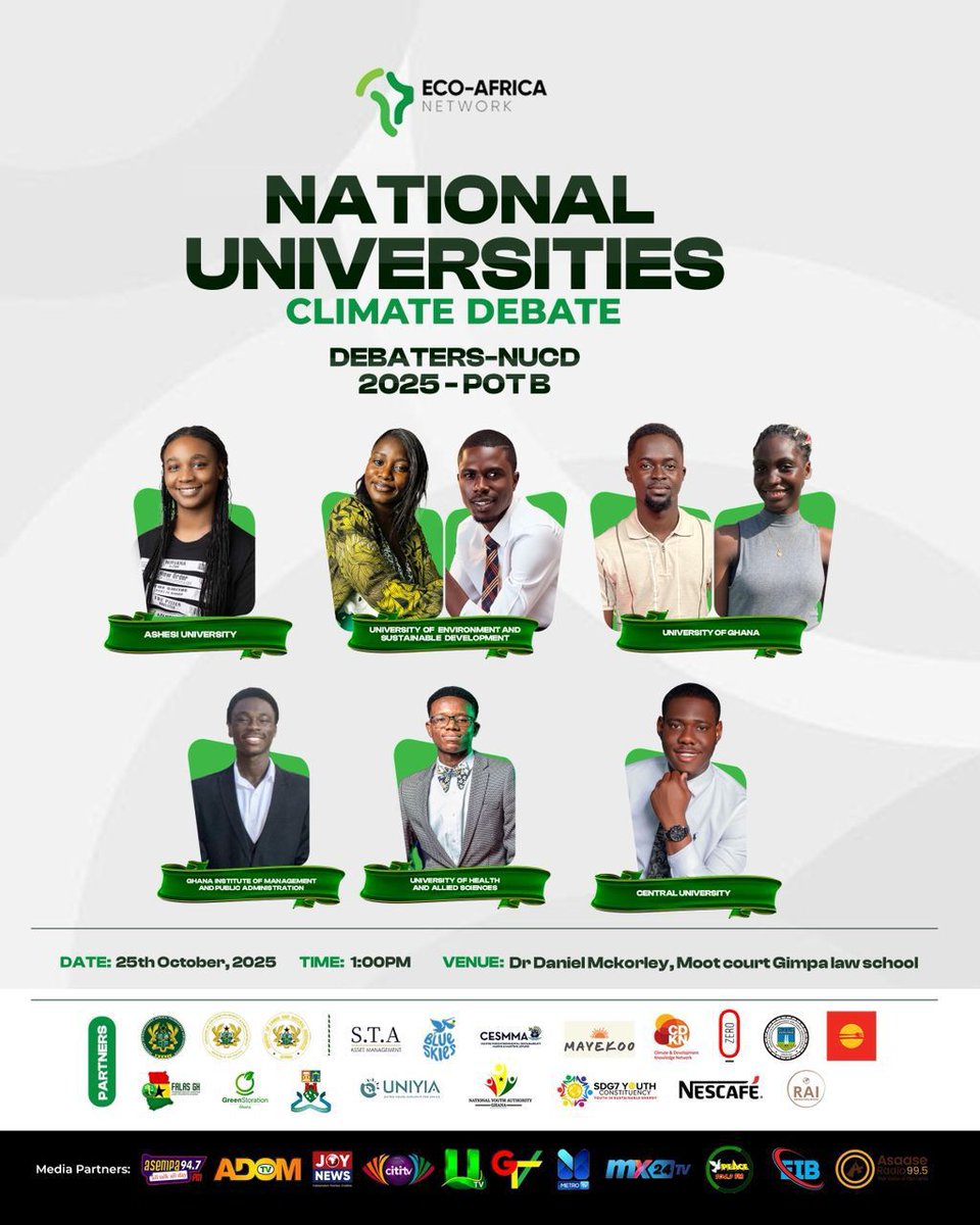 uesdgh's tweet image. UESD students are also participating. We wish them the best @uesd_src 
25th October, 2025
Venue: GIMPA Law School
#UESD25
#HOPE25
#climatechange 
#ClimateAction