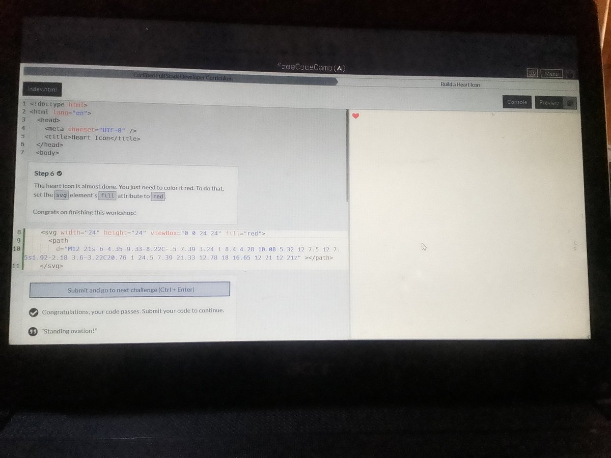 AkanjiAB's tweet image. Day 7 of #100DaysOfCode 
I built a heart icon and an iframe video display.
Everyday consistency builds momentum! 
#WebDevelopment #frontend #freeCodeCamp