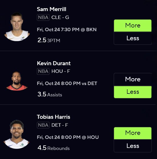 EVERY SINGLE ONE of these lines will move by morning 👀❕

Just went 10-1 on NBA props again — second time since the season tipped off... 🔥
tail me or don't idc 🤷🏻‍♂️

We’re up almost +25u in 3 days, strictly off NBA props 💹