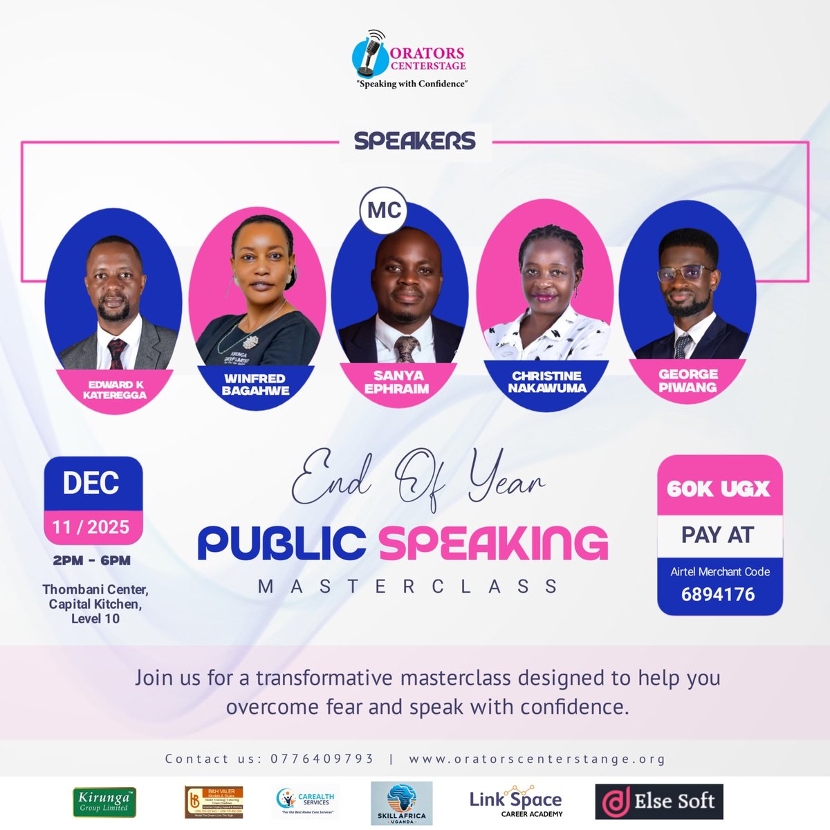 Tired of trembling on stage? 😰
The End-of-Year Public Speaking Masterclass is your chance to speak with confidence &amp; clarity.
🎤 Turn fear into fluency.
📅 December 11. 2025

Visit: oratorscenterstage.org 

<a href="/CarealthS1/">CAREALTH SERVICES LTD</a> <a href="/LinkSpaceCA/">Link Space Career Academy</a> 

| #Leadership #Confidence #OratorCenterstag