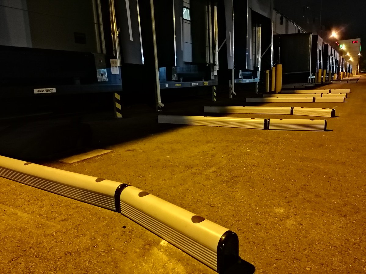 Truck Lane Wheel Guides for loading bays. The only ones with Reflex Technology impact resistance. Various lengths available from stock for fast UK delivery