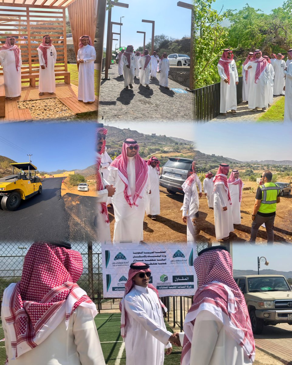 Haroubhealthy's tweet photo. #مدينة_هروب_الصحية 

سعادة محافظ هروب رئيس اللجنة الرئيسية بالمدينة الصحية يرافقه
 رئيس بلدية المحافظة في جولة ميدانية لمتابعة الأعمال وتحقيق معايير المدينة الصحية بمحافظة هروب . 

في جولة ميدانية شملت عددًا من المواقع بالمحافظة تابع سعادة محافظ هروب الأستاذ فيصل بن سعود بن طواله يرافقه رئيس بلدية محافظة هروب المهندس عبدالله بن محمد مباركي وأعضاء من اللجنة الرئيسية واللجان الفرعية سير المشروعات والأعمال التطويرية التي تُسهم في تحسين البيئة ورفع جودة الحياة ضمن برنامج مدينة هروب الصحية.

وتركّزت الجولة على تحسين الطرق والمداخل والمرافق العامة ورفع مستوى النظافة والمشهد الحضري وتعزيز البيئة الصحية الآمنة للسكان .

ويأتي هذا الإشراف الميداني تأكيدًا على تحقيق التكامل بين الجهات الحكومية ومتابعة تنفيذ المشاريع بما ينسجم مع معايير المدن الصحية المعتمدة من منظمة الصحة العالمية و يواكب مستهدفات رؤية المملكة 2030 في محور جودة الحياة.
#أمارة_منطقة_جازان 
#أمانة_منطقة_جازان 
#محافظة_هروب 
#صحة_جازان