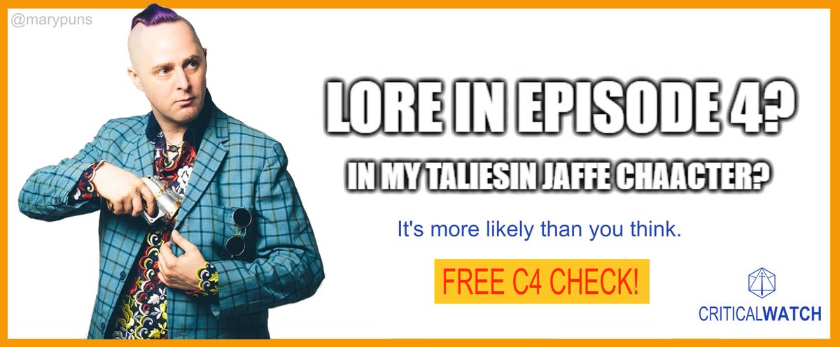 #criticalrole #criticalrolespoilers

Taliesin? Feeding us for once in this economy? Love to see it 👏