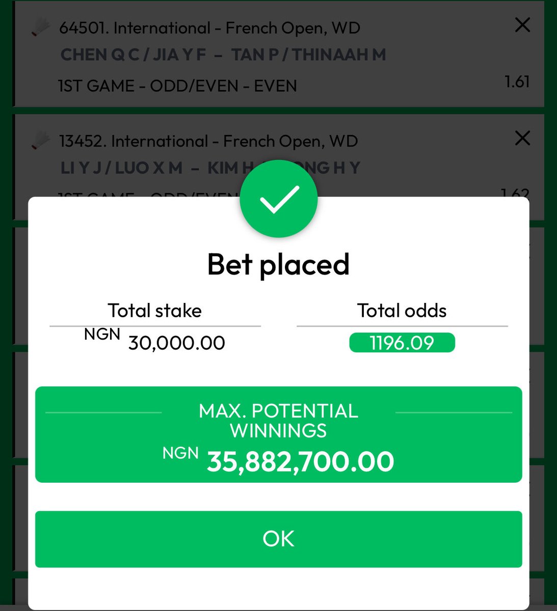 iamBigChops's tweet image. We are winning this 🔥🔥

Badminton Even

1cut yesterday everyone that played late won and they just lockup.

Code: 3ajp2

Play here: Betjapa.com

Good luck!!