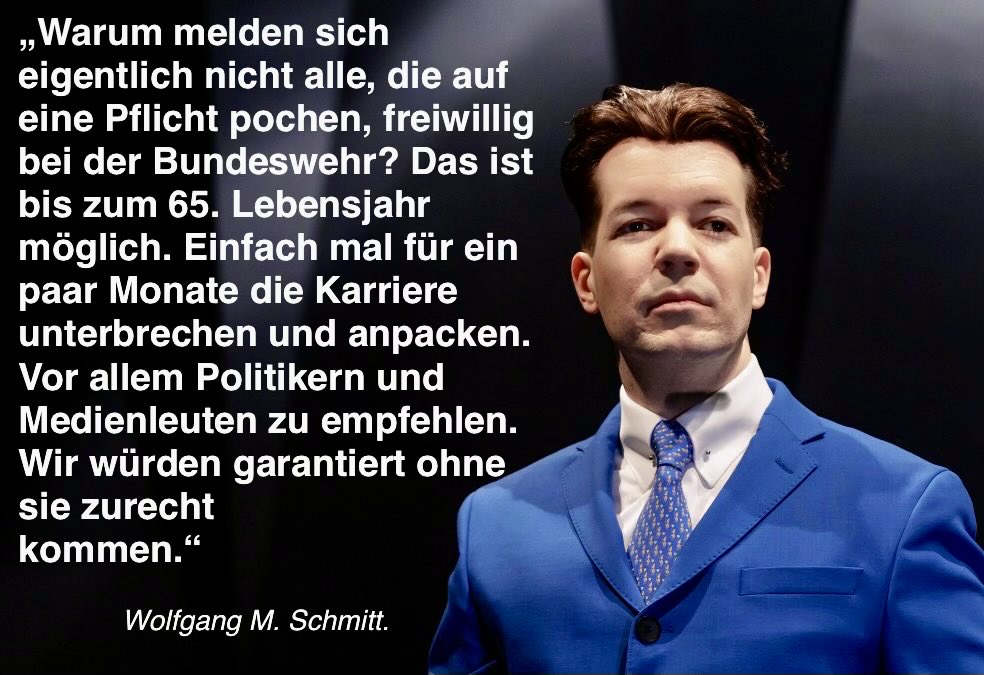 Guten Morgen liebe Nachbarinnen und Nachbarn! Das, was <a href="/SchmittJunior/">Wolfgang M. Schmitt</a> sagt!