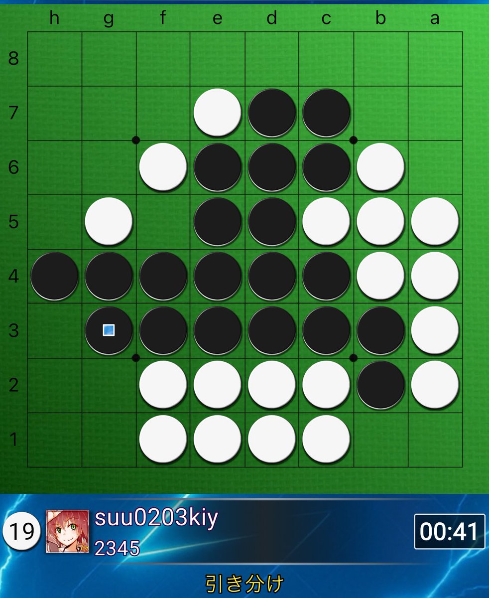 左辺当て取らせしたの勿体無かった、黒A3(h6)みたいな手が黒に取って良い手稼ぎになる場合もあって、そういう時は先に当てるべきだったりするが、今回は白A6が好手で残るから大丈夫だった
白A4から行ったことでC4の前に辺を埋めないと行けなくなり平凡に進んでしまった
勝ち切りたかった、対ありでした