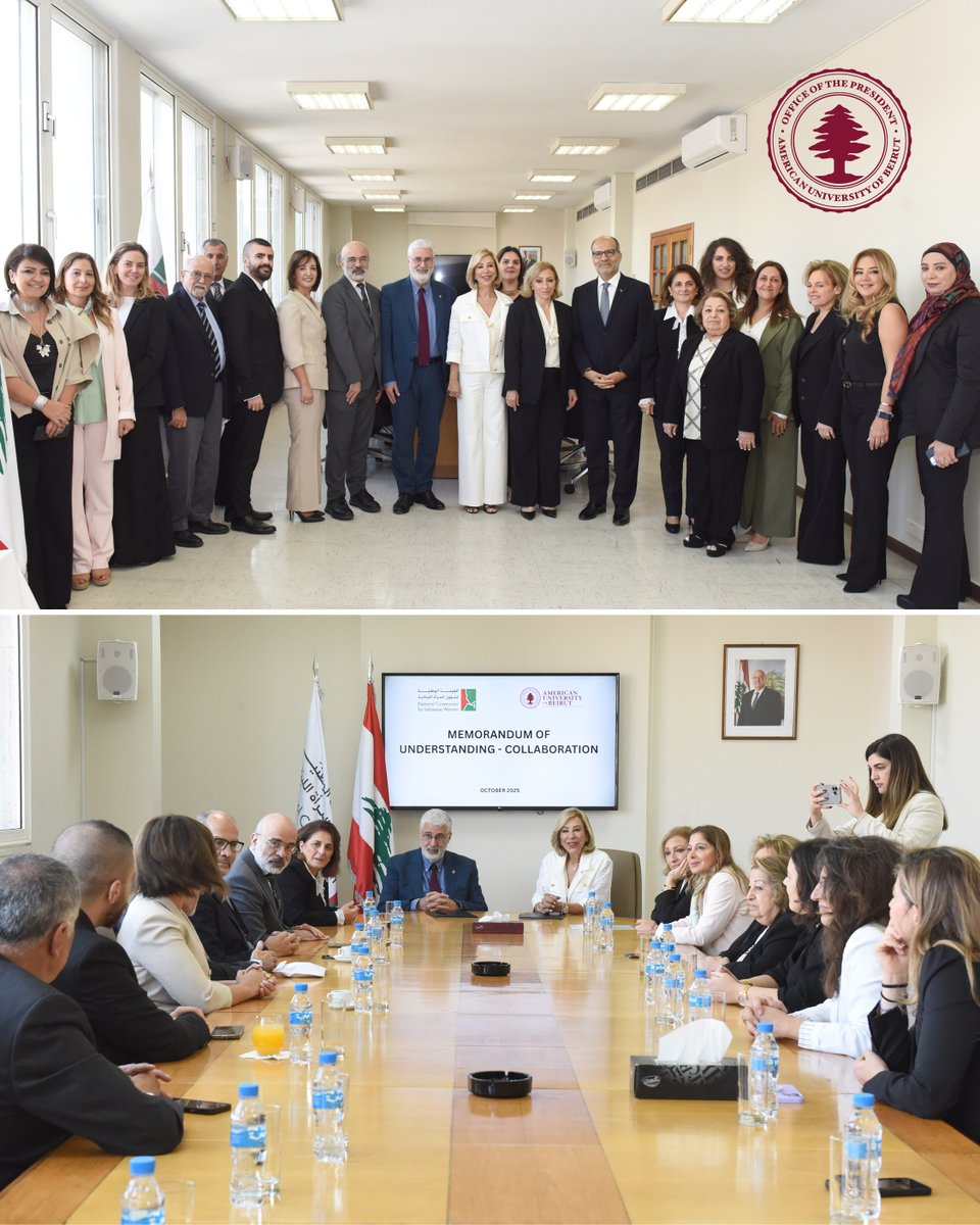 #AUB and the National Commission for Lebanese Women signed an MOU to advance women’s empowerment, health, and well-being across 
#Lebanon. This partnership establishes a strategic framework for collaboration that bridges academia, policy, and community impact — turning shared