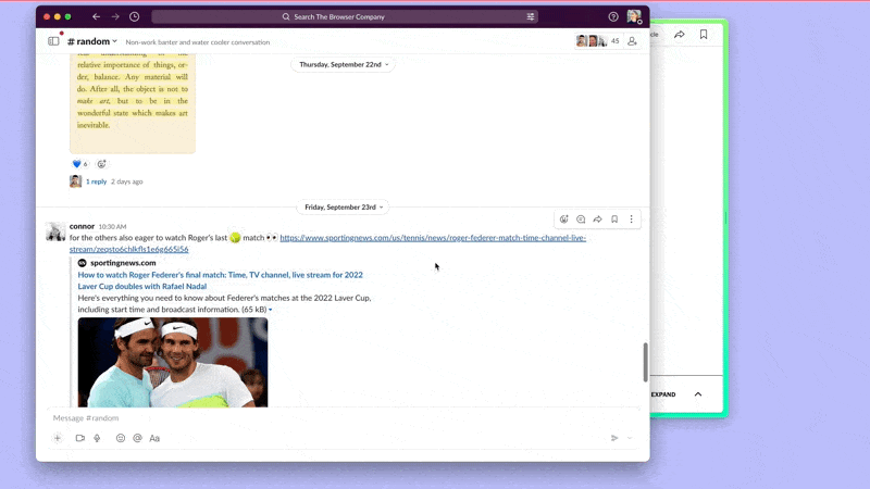 SublimeCoderX's tweet image. why do I still love @arcinternet browser?
the “little arc” feature.
it is still the chef’s kiss for us tab-hoarding types
pop open links in a sleek mini-window from any app, peek, and auto-archive to keep your workspace clean…
keeps my chaotic millennial brain sane!