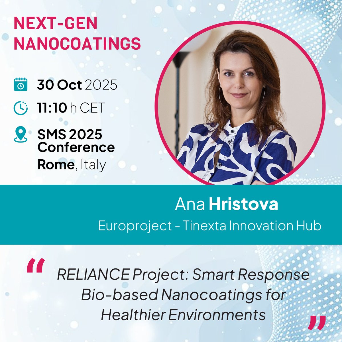 reliance_he's tweet image. 𝐍𝐞𝐱𝐭-𝐆𝐞𝐧 𝐍𝐚𝐧𝐨𝐜𝐨𝐚𝐭𝐢𝐧𝐠𝐬: 𝐀𝐜𝐜𝐞𝐥𝐞𝐫𝐚𝐭𝐢𝐧𝐠 #𝐀𝐧𝐭𝐢𝐦𝐢𝐜𝐫𝐨𝐛𝐢𝐚𝐥𝐈𝐧𝐧𝐨𝐯𝐚𝐭𝐢𝐨𝐧 𝐰𝐢𝐭𝐡 𝐌𝐨𝐝𝐞𝐥𝐢𝐧𝐠 &amp;amp; 𝐀𝐈 
🗓️ 30 October, Rome

Meet @reliance_he speakers 
More 👉reliance-he.eu/next-gen-nanoc…
#materialscience #safesurfaces