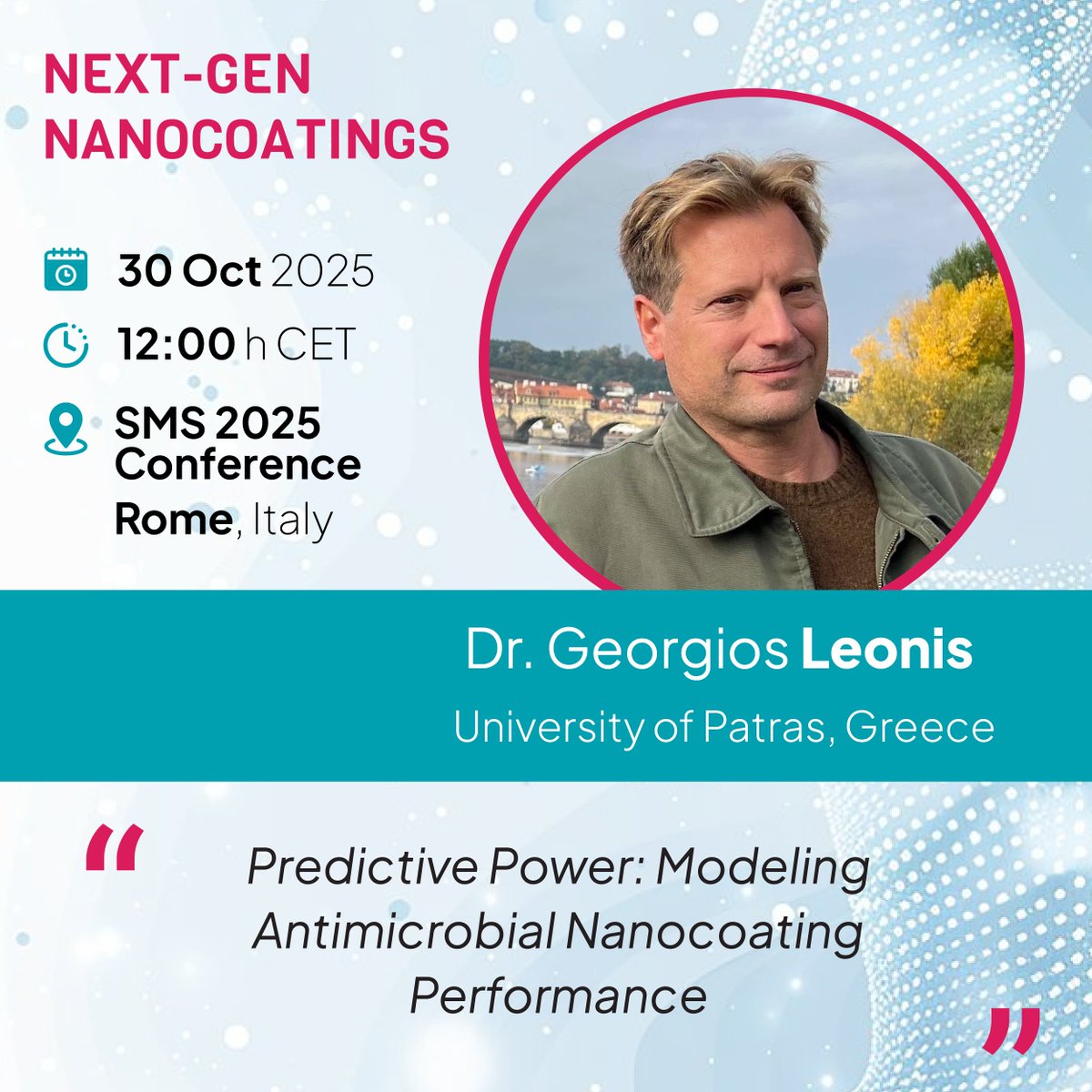 reliance_he's tweet image. 𝐍𝐞𝐱𝐭-𝐆𝐞𝐧 𝐍𝐚𝐧𝐨𝐜𝐨𝐚𝐭𝐢𝐧𝐠𝐬: 𝐀𝐜𝐜𝐞𝐥𝐞𝐫𝐚𝐭𝐢𝐧𝐠 #𝐀𝐧𝐭𝐢𝐦𝐢𝐜𝐫𝐨𝐛𝐢𝐚𝐥𝐈𝐧𝐧𝐨𝐯𝐚𝐭𝐢𝐨𝐧 𝐰𝐢𝐭𝐡 𝐌𝐨𝐝𝐞𝐥𝐢𝐧𝐠 &amp;amp; 𝐀𝐈 
🗓️ 30 October, Rome

Meet @reliance_he speakers 
More 👉reliance-he.eu/next-gen-nanoc…
#materialscience #safesurfaces