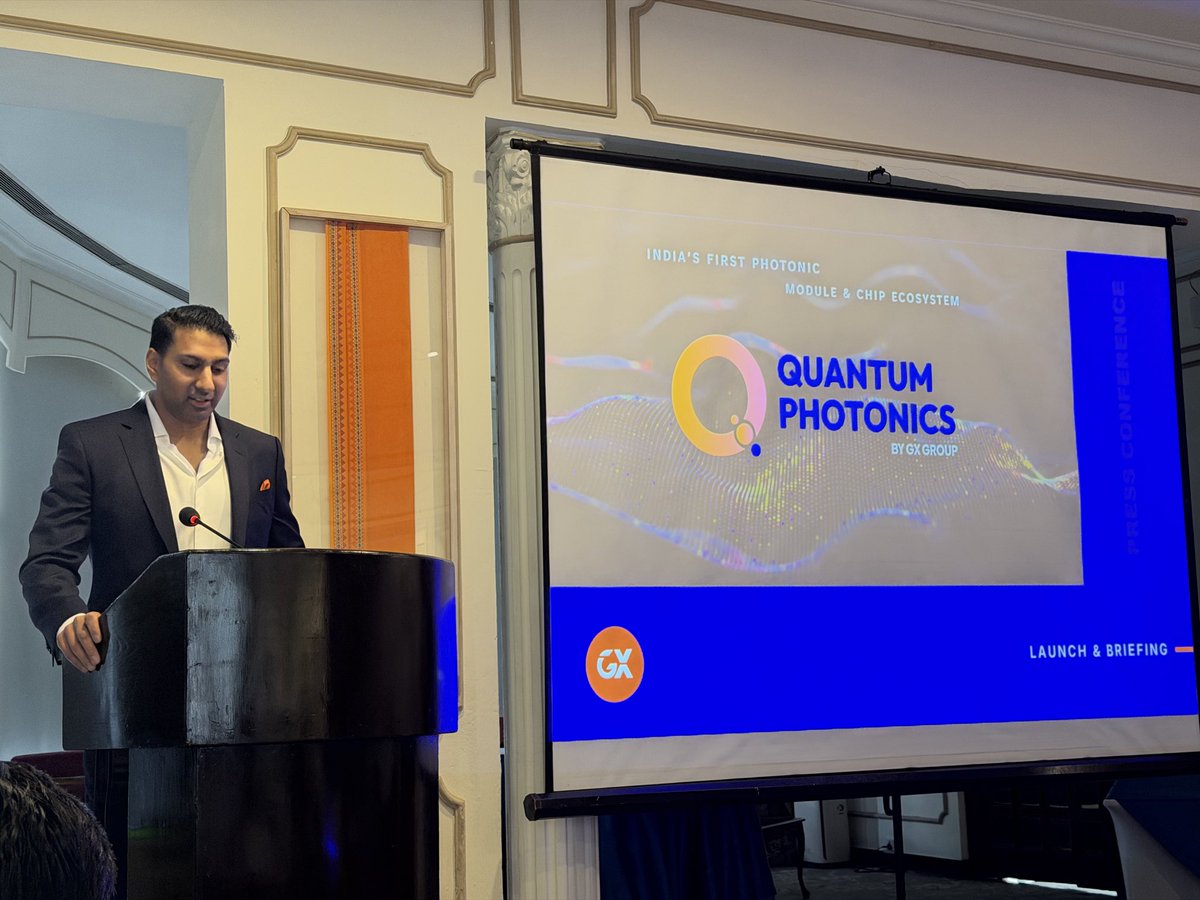 DanishKh4n's tweet photo. 🚨 Netherlands-based telecom company GX Group launches India's first photonic module and chip ecosystem.

The company entered India in 2018, established a manufacturing unit in Manesar in 2021, and opened its largest R&amp;D center in Chennai in 2022.

Quantum Photonics by GX Group https://t.co/pOjxeOBGTu