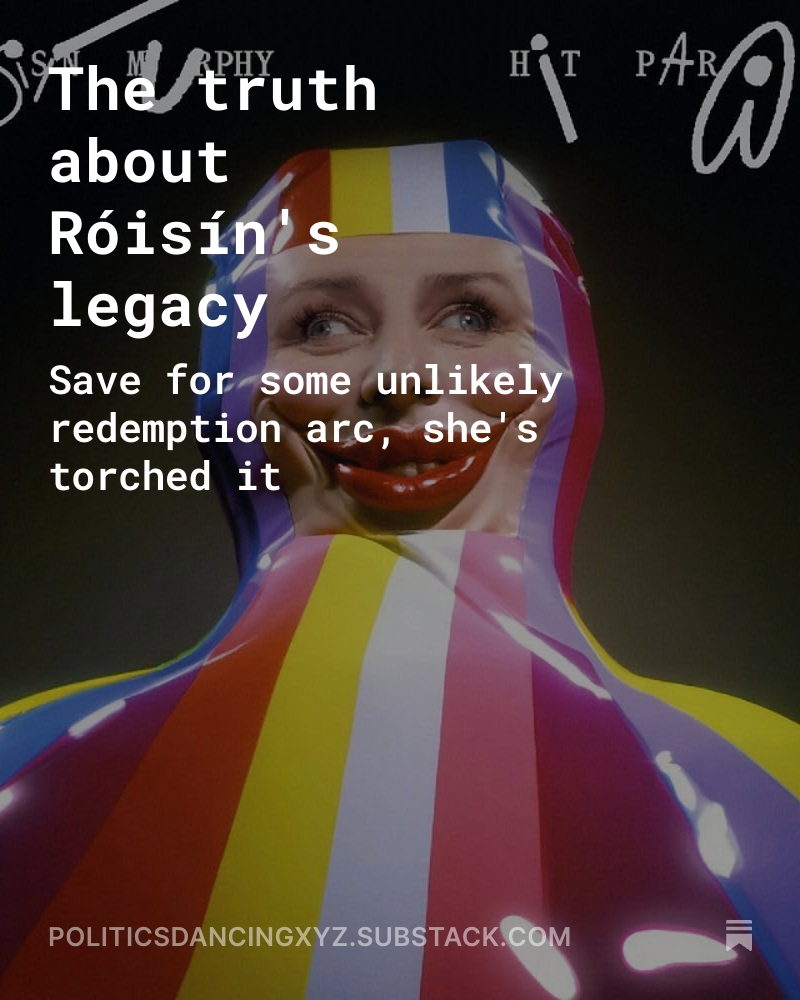 This week's newsletter is about the avant-pop icon who blocked me (and many others) this week. No one's out to get you, Róisín. We just want you to stop acting like a c*nt
politicsdancingxyz.substack.com/p/the-truth-ab…