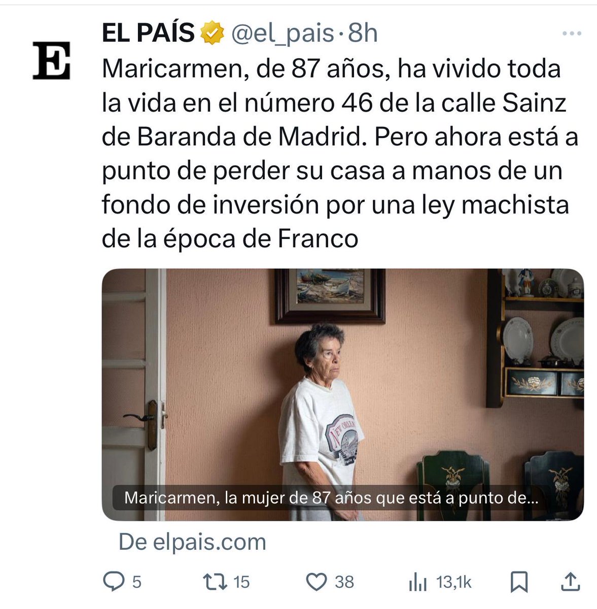 “Ley machista de la época de Franco”.

Pues ya estaría…