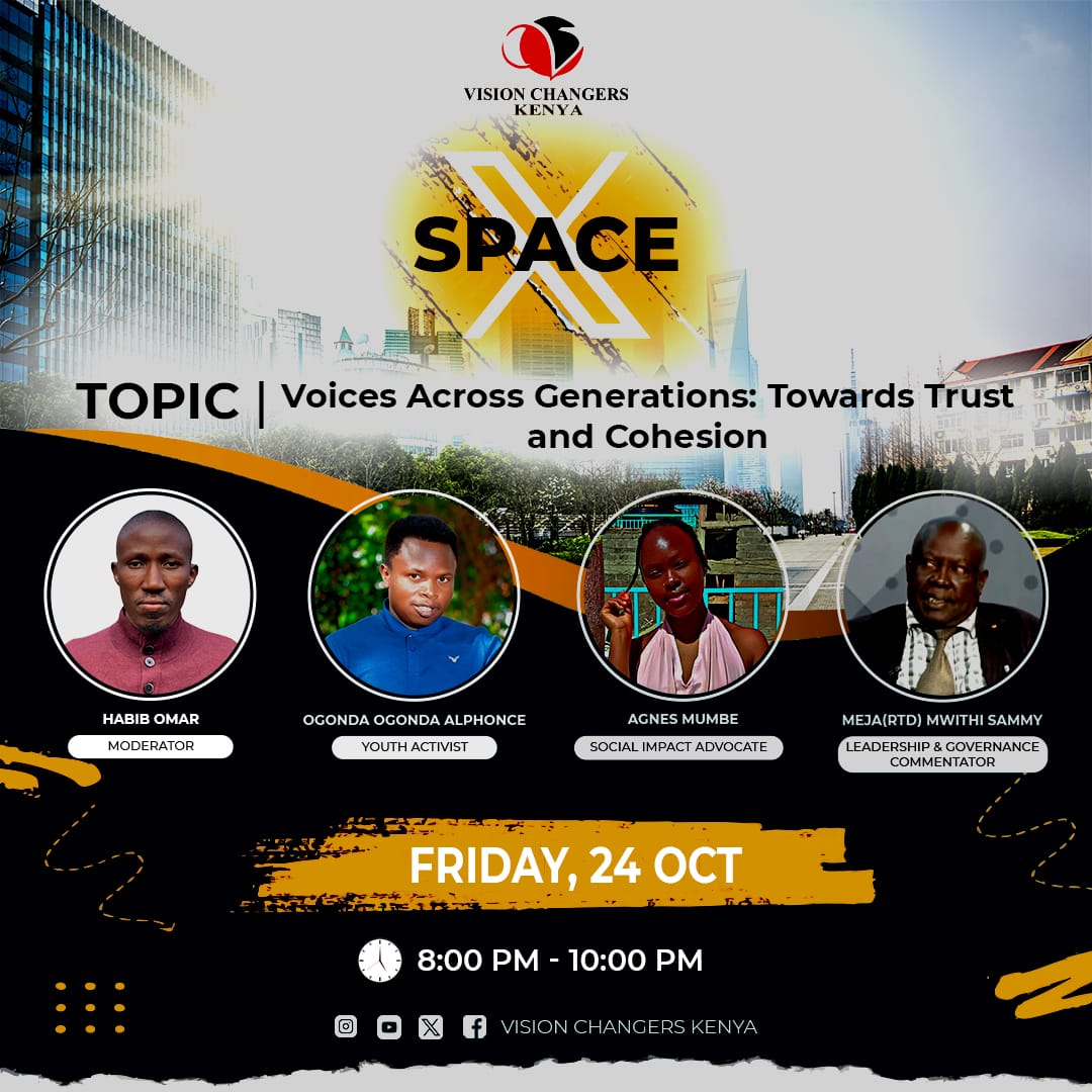 Leo msilale mapema, we have a very important space. 

<a href="/ChangersKenya/">Vision Changers Kenya</a>