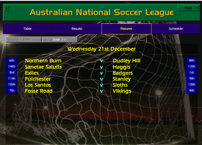 East Coast and Stackington have a break coming up next week, Exiles host Badgers in what could turn out to be an epic clash at the top. Plenty of other intriguing encounter as we reach the midway point of the season.