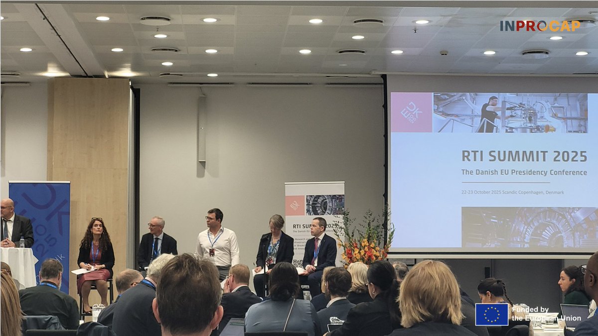 InprocapProject's tweet image. At the #RTI Summit in Copenhagen, INPROCAP joined 40 leading #reserach and technology institutions &amp;amp; EU #projects shaping Europe’s research future!
We believe our #trainings can boost #innovationProcurement capacity across the #BigScience ecosystem. 💡