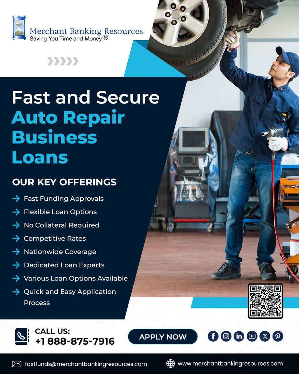OnlineLender's tweet photo. Fast &amp; Secure Auto Repair Business Loans – Get quick approvals, flexible options, and no collateral required. 
💠 APPLY NOW ➡️ https://t.co/SNvoabVfc0
#AutoRepairLoans #BusinessFunding #FastFunding #SmallBusinessLoans #LoanExperts https://t.co/5irfcPvcc4
