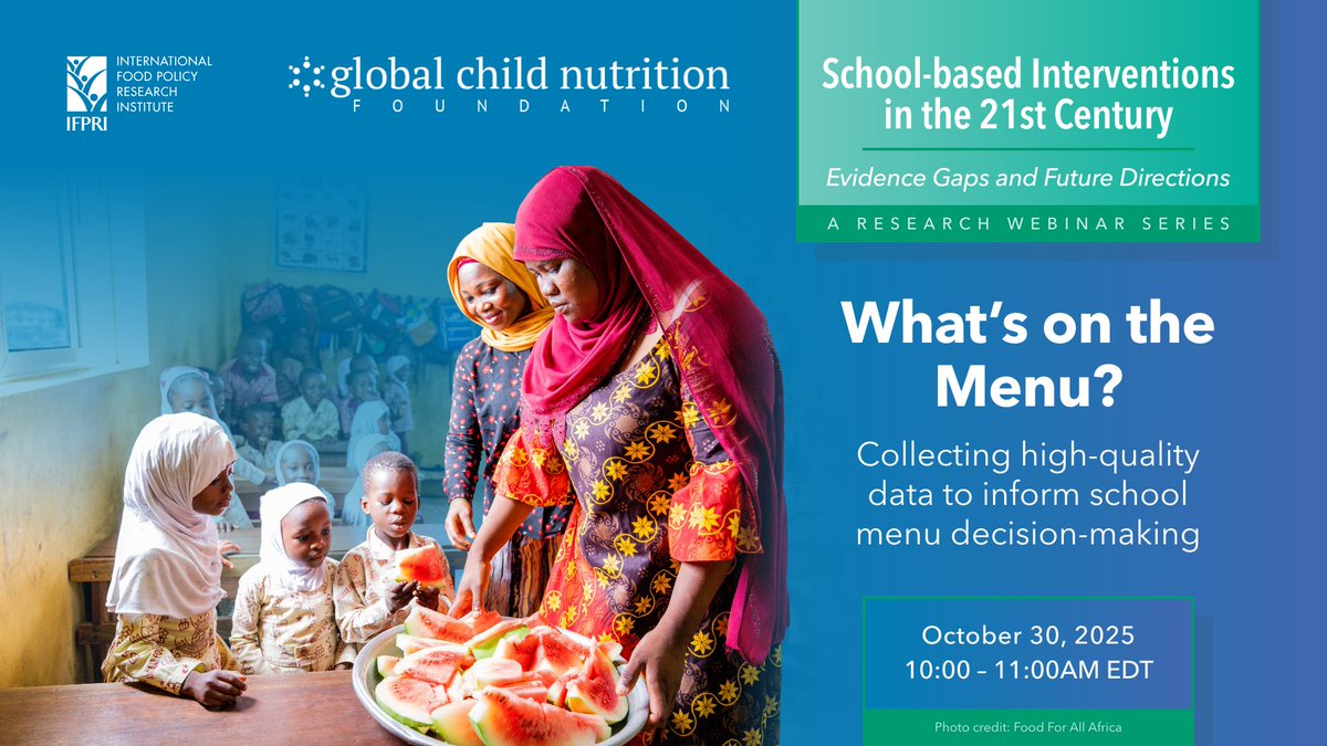 📢 Save the date!
@GCNF 4th webinar in the “What’s on the Menu?” series is coming up on 30 Oct 2025 🍽️

▶️It’ll dive into new global findings on #schoolMeals quality across 29 countries using GDQS metrics &amp; spotlight Latvia’s best practices.

✅Register: bit.ly/3JoBloy