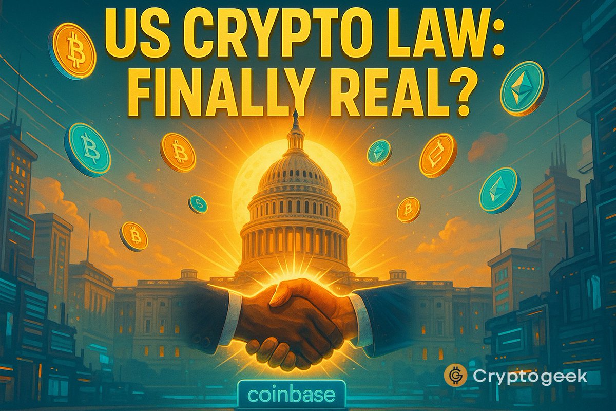 the_Cryptogeek's tweet image. US crypto bill getting close? 👀
Coinbase CEO says lawmakers are nearing agreement on a comprehensive framework. Big shift vs years of gridlock 🇺🇸.
Real deal this time or more D.C. noise? #Coinbase #COIN #Regulation