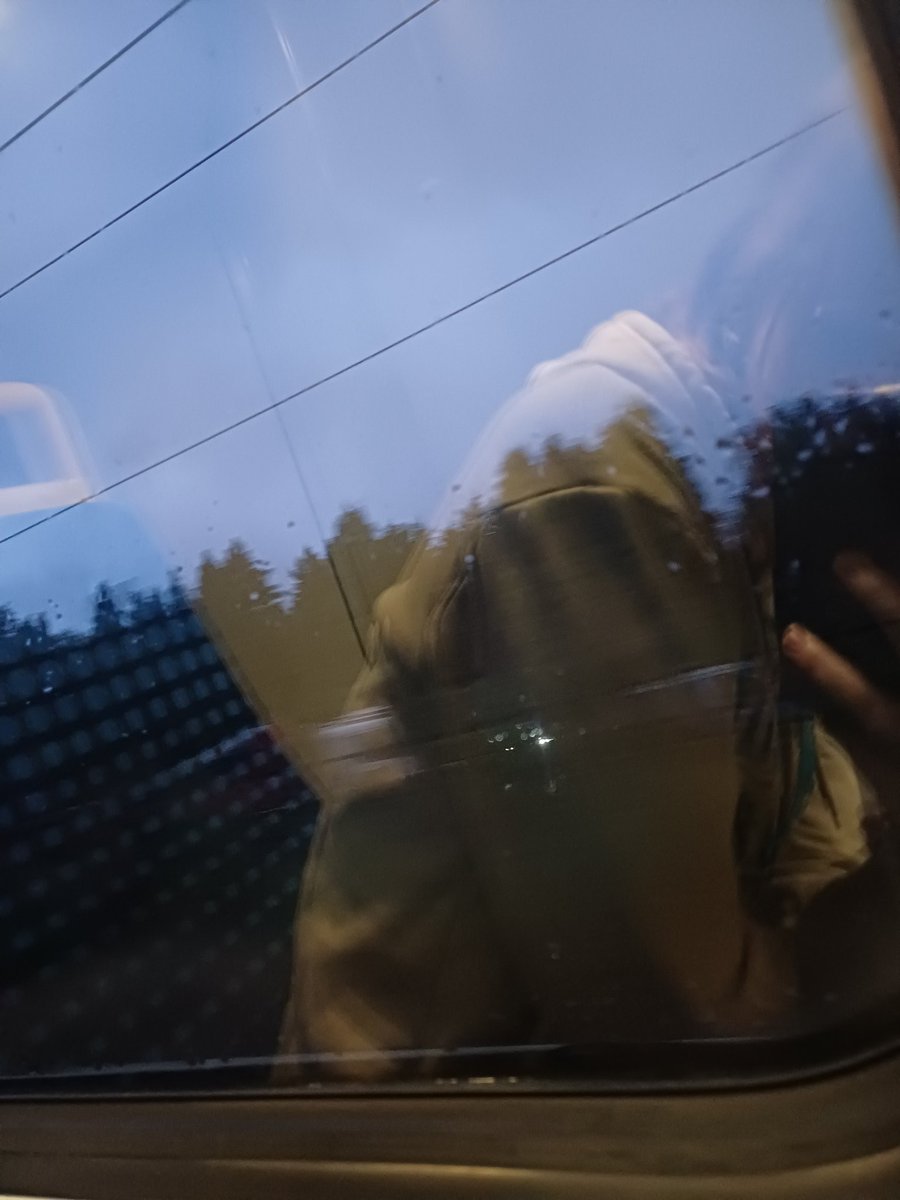 tinytinydarlin's tweet image. Literally body checking my reflection in train window