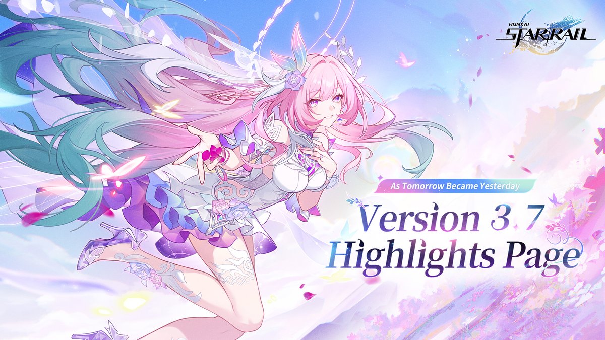 Version 3.7 "As Tomorrow Became Yesterday" Highlights Page

Dear Trailblazers, the Version 3.7 "As Tomorrow Became Yesterday" highlights page is now online. Let us see what the new version has to offer!
&gt;&gt;&gt; GO &lt;&lt;&lt;
hoyo.link/C3SNPHvjX

#HonkaiStarRail