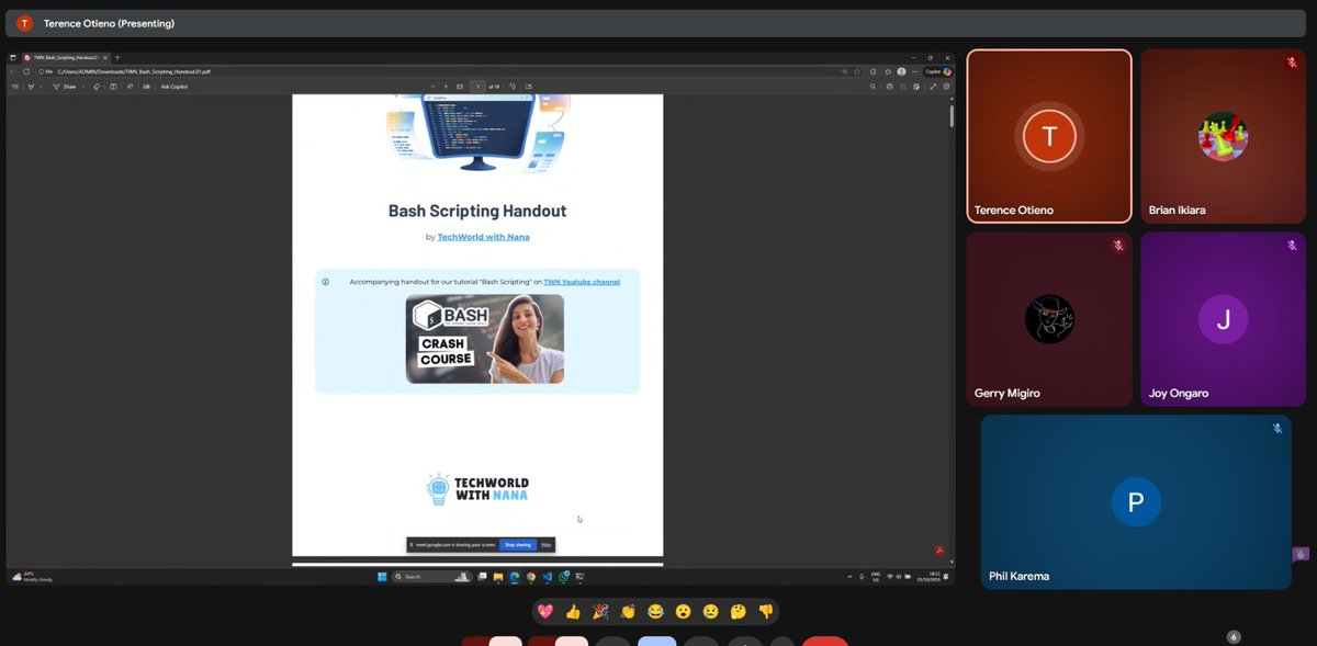 gdgcampusJKUAT's tweet image. Our DevOps Series was 🔥
We explored Linux, shell scripting, and automation — the essentials of modern DevOps! 💻💡
Thanks to everyone who joined and shared insights 🙌
#GDGJKUAT #DevOps #Linux #Automation #GoogleDevelopers