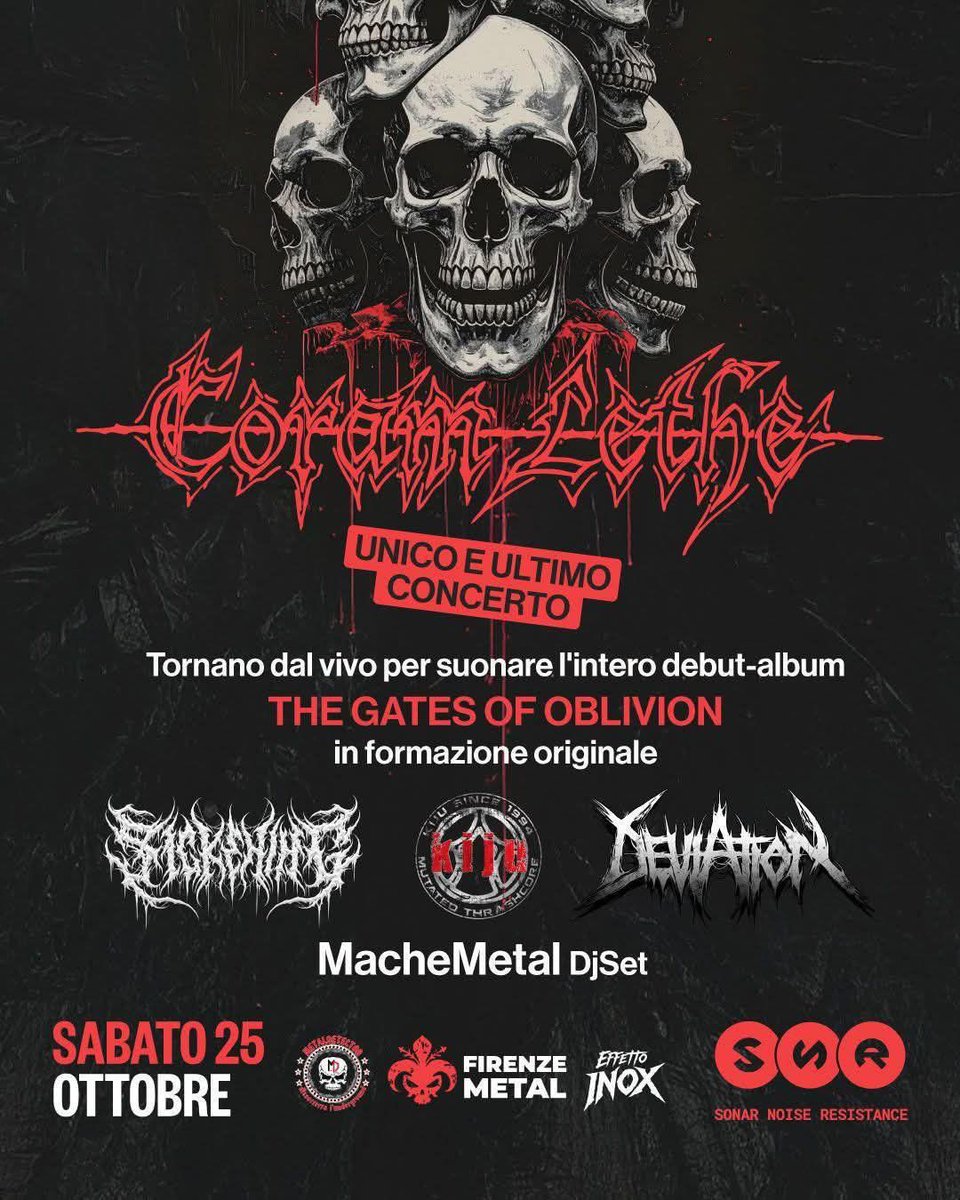 Domani saremo all'ultimo concerto dei Coram Lethe.