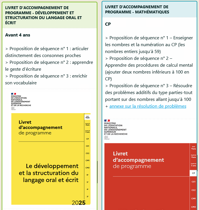📢 MÀJ > 24/10/2025

Retrouvez les programmes scolaires et ressources d'accompagnement (guides fondamentaux et les livrets d'accompagnement du programme) dans ce digipad :
digipad.app/p/1159510/534c…

➡️ Navigation facilitée 
➡️ Descriptif du contenu de chaque livret d'accompagnement