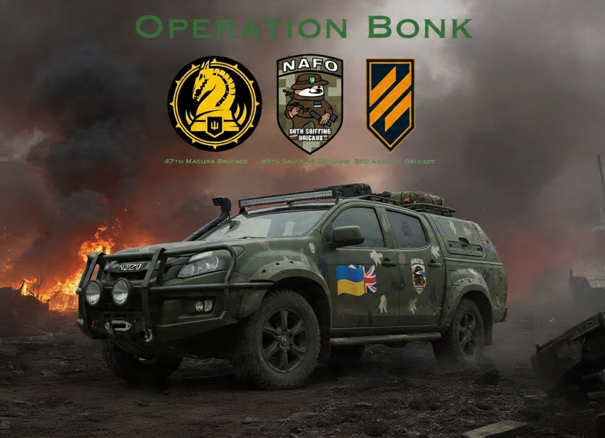 If you’re considering donating to Ukraine today to help defend against Russia, then it would be much appreciated if you consider our fundraiser with the <a href="/69thSB/">NAFO 69th Sniffing Brigade</a> to provide Two NAFO Truck 3.0 to the 47th Brigade and 3rd assault Brigade on the frontline. 

help99.co/patches/brickt…