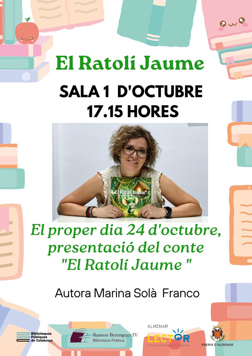 🥳Avui 24 d'octubre #diadelesbiblioteques no hi podria haver una manera millor de celebrar-ho que amb la presentació d’un conte infantil <a href="/bibliotequescat/">Biblioteques</a> #horadelconte #almenarlector