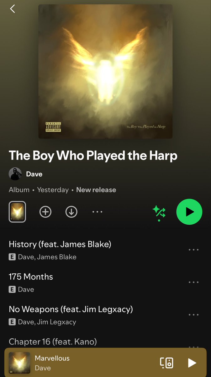 _Ihua's tweet image. Dave’s “The Boy Who Played the Harp” isn’t just an album, it’s a confession.
Less ego, more emotion.
Less noise, more truth.
A man confronting his own myth through silence, faith, and soul. 🎵 #Dave #TheBoyWhoPlayedTheHarp