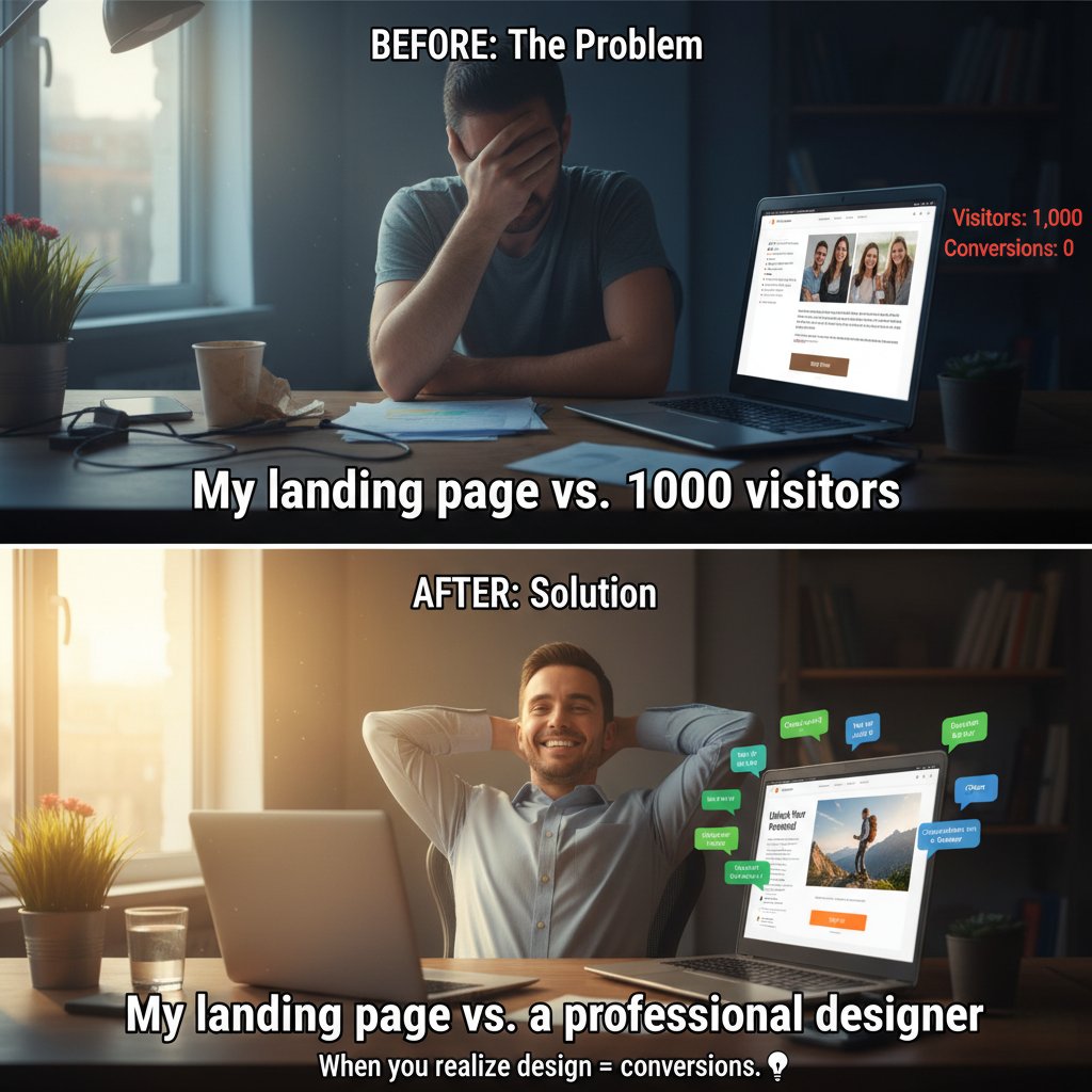 Megannewman99's tweet image. Design isn't just about looks. It's about results. 📈
#DesignMatters #ConversionRateOptimization #BeforeAndAfter #MarketingMeme #BusinessGrowth