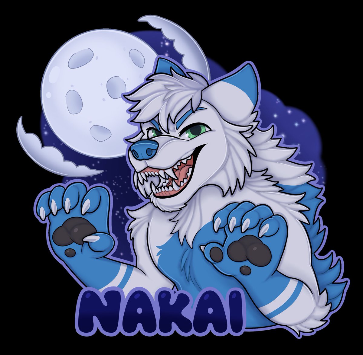 Finished Werewolf YCH for <a href="/RockNRoll_Red/">Amber “Red” Staley</a> ! These are still available for $55 for art only and $95 for full 6 inch acrylic badge upgrade! 🐺