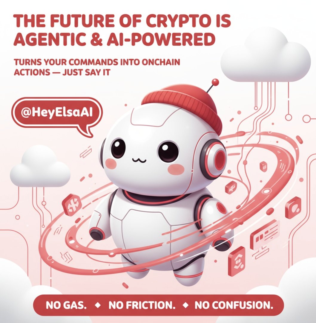 bigcatfats's tweet image. The future of crypto is agentic and AI-powered. 🤖
@HeyElsaAI turns your commands into onchain actions - just say it.

No gas. No friction. No confusion.

Start exploring 👉 app.heyelsa.ai/referral/X569BB