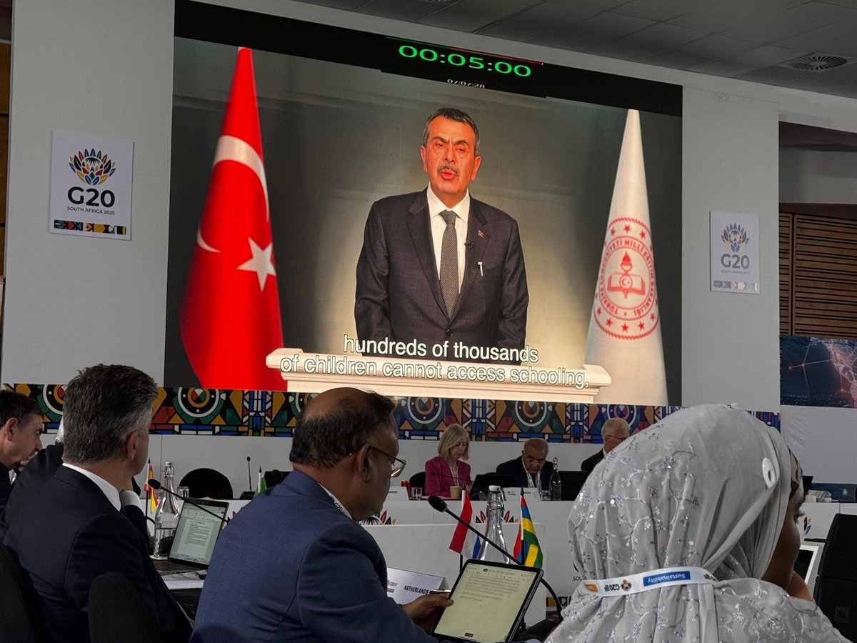 tcmeb_en's tweet image. Minister of National Education @Yusuf__Tekin Sent a Video Message to the “G20 Education Ministers Meeting” Held in South Africa

👉 meb.ai/UbfqPNi