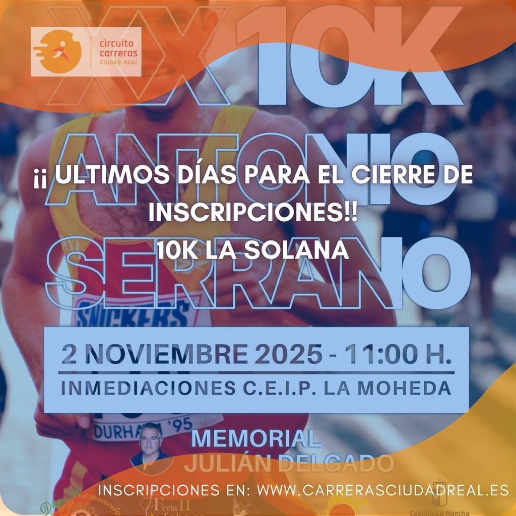 👟 #tucircuito Recuerda que tenemos una nueva cita en La Solana  https://t.co/boDqO2SEsq Te esperamos!