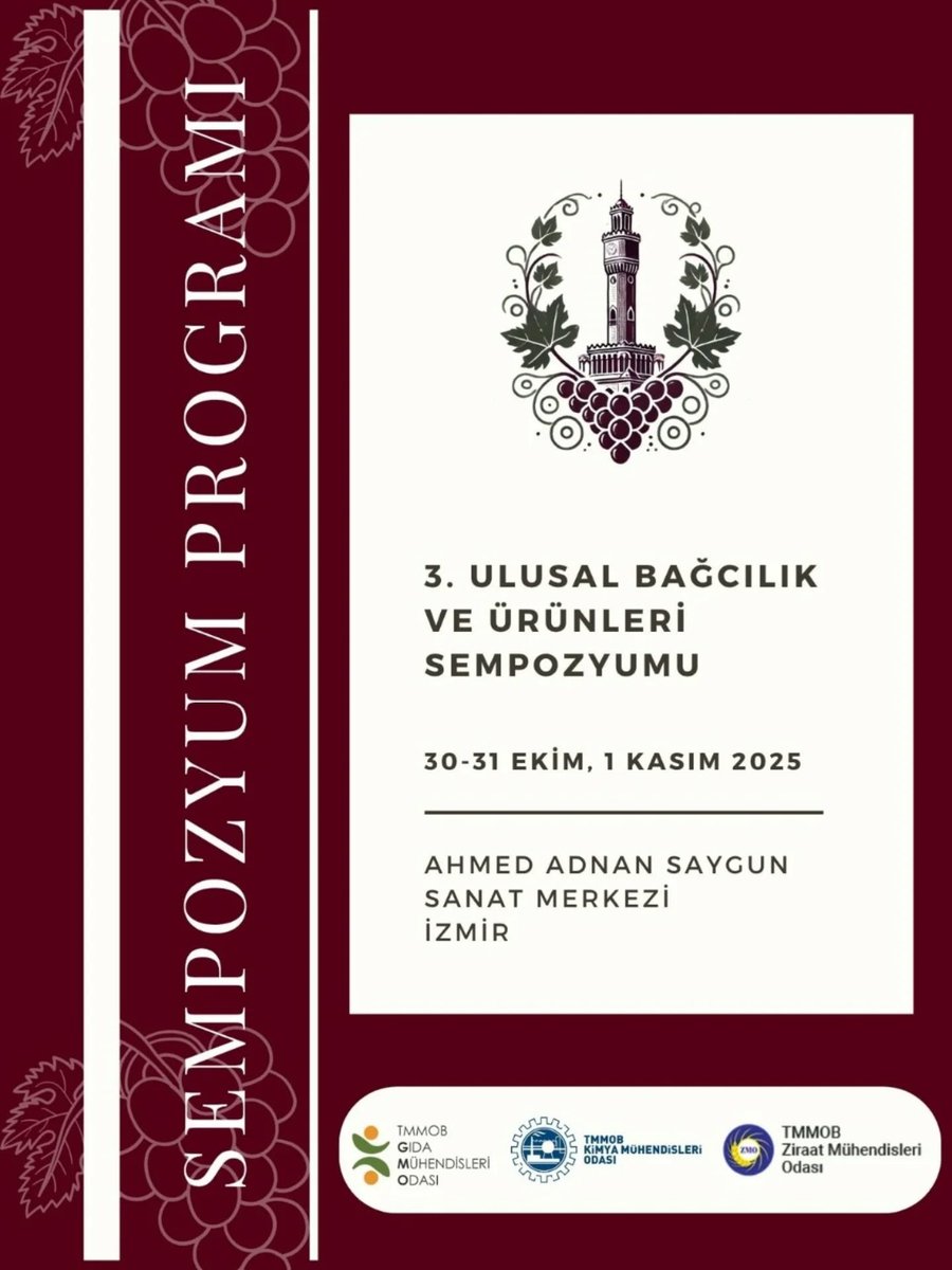 3.ULUSAL BAĞCILIK VE ÜRÜNLERİ SEMPOZYUM PROGRAMI YAYINLANDI 

12 yıl aradan sonra ODA’mız, TMMOB Gıda Mühendisleri Odası ve TMMOB Kimya Mühendisleri Odası olarak birlikte düzenleyeceğimiz 3. Bağcılık ve Ürünleri Sempozyumumuz; ülkemizde gelişmekte olan bağcılık sektörünü bilimsel