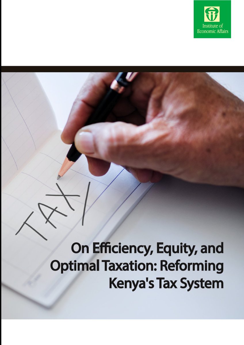 This could interest you if you want to study Kenya's tax issues. Thread. 

Kenya’s tax system reflects the classic efficiency–equity trade-off. <a href="/IEAKenya/">IEA Kenya</a>'s study, “On Efficiency, Equity, and Optimal Taxation: Reforming Kenya’s Tax System,” analyzes how structural inefficiencies,