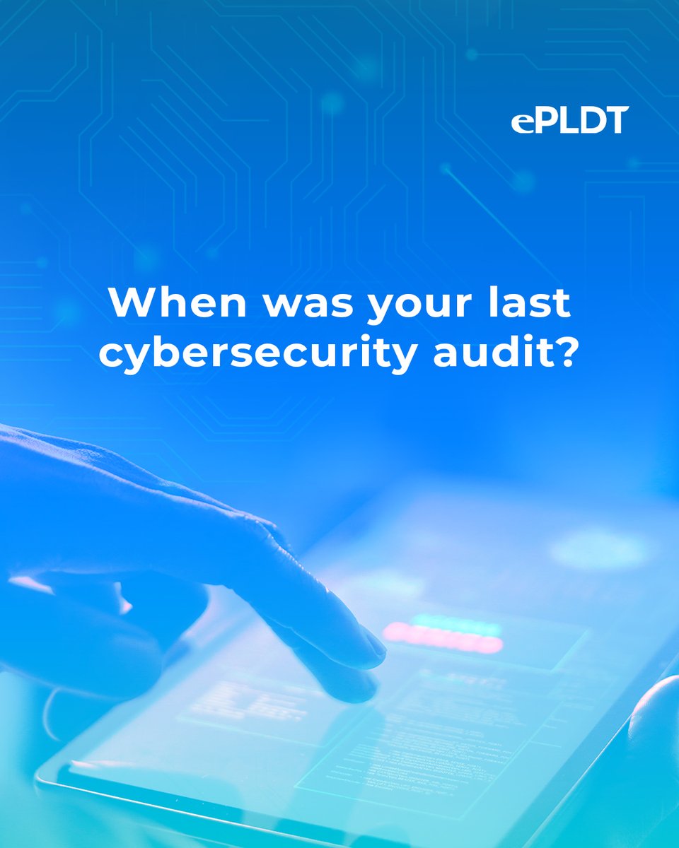 Start with a free security assessment: bit.ly/ePLDTFREESecur…​​
​

#ePLDTElevatingTechWithYou ​
#RiskAssessment #CyberSecurityAudit #EnterpriseIT