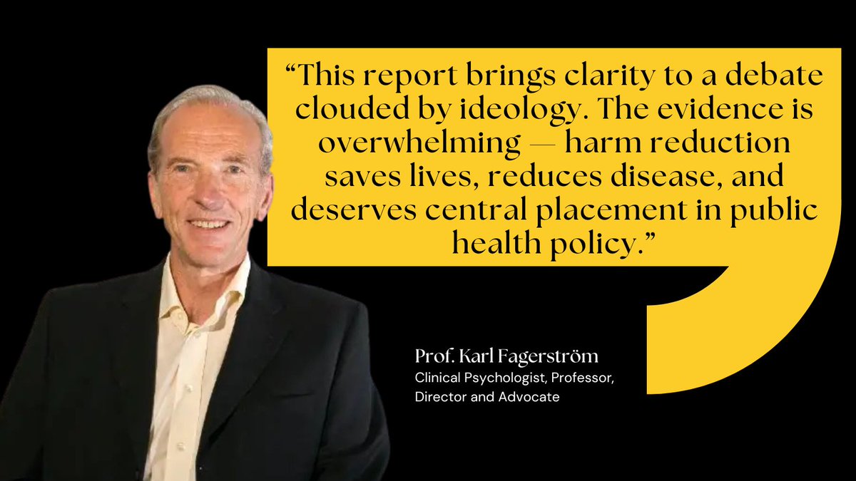 Dr. Karl Fagerström, a global expert on nicotine and addiction, discusses a new report that cuts through ideology with evidence. The message is clear: harm reduction saves lives and deserves a central place in public health policy.

"This report brings clarity to a debate clouded