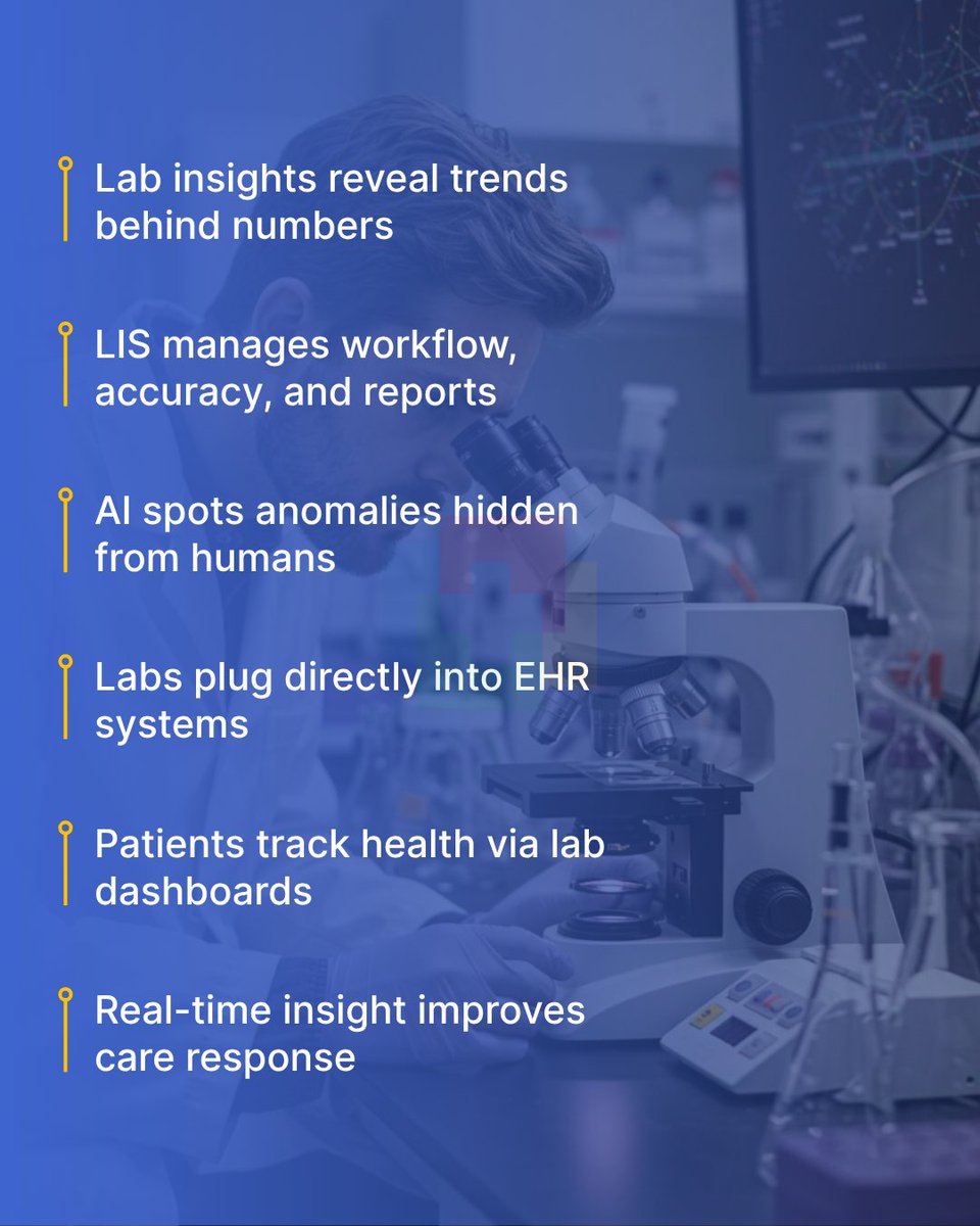 MedikonIndia1's tweet photo. Labs today aren't just processing tests, they power clinical insight.
With LIS, AI, and EHRs, they’re the brain behind smarter care.

#LabInnovation #HealthTech #ClinicalData #SmartHealthcare #OperationalExcellence #LabIntegration #Medikonindia #HealthcareForAll #TogetherWeCan https://t.co/UpDt2m55a6