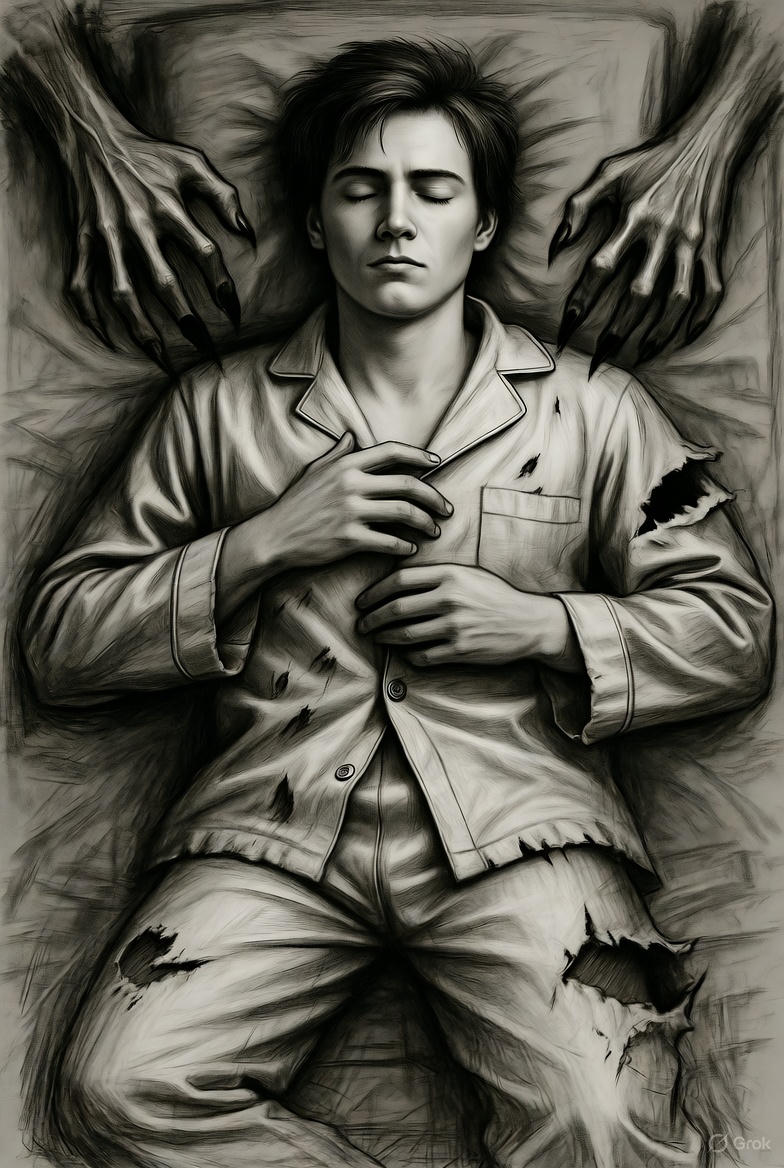 chenb0x's tweet image. They possess me while I sleep. 
I #Wake up to their damage. 
How long have I been asleep this time?

#31DaysOfScary #Day23