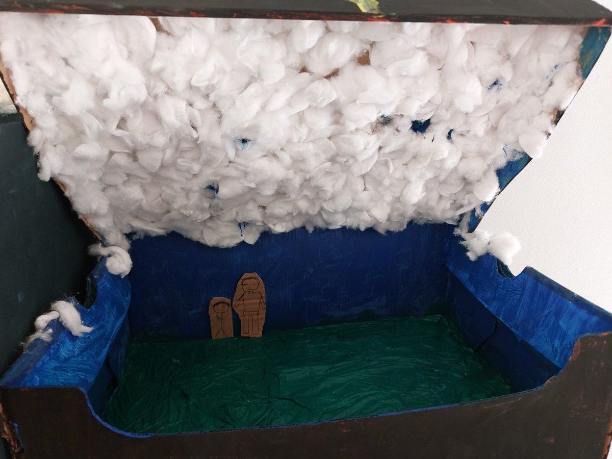 ASM_Limerick's tweet photo. 2 Áine's finished Shoebox Scenes for #ASM's #CreativityWeek. Their scenes represent their response to the opening chapter of John Steinbeck's Of Mice and Men, which they're reading in their English classes! 💙 https://t.co/AWxRj2hjNs