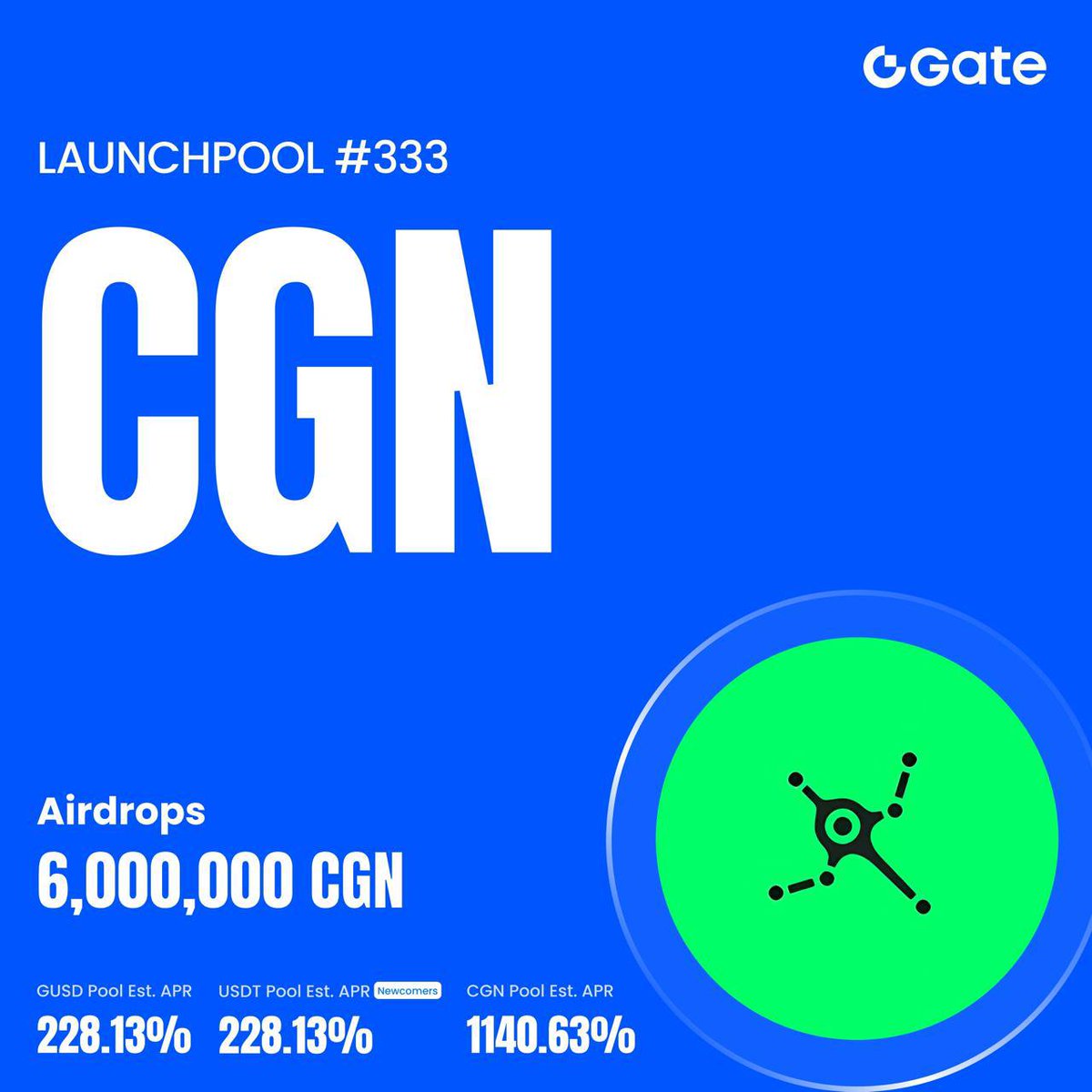 web3plannet's tweet image. 🚀 Gate Launchpool #333: Cygnus (CGN) – The Future of Creator Economy is HERE!  

Stake $GUSD, $USDT or $CGN and claim your share of 6,000,000 CGN tokens – 100% FREE!  

🔥 HIGHLIGHTS YOU CAN’T MISS:  
✅ Total Rewards: 6M CGN – fully unlocked at launch!